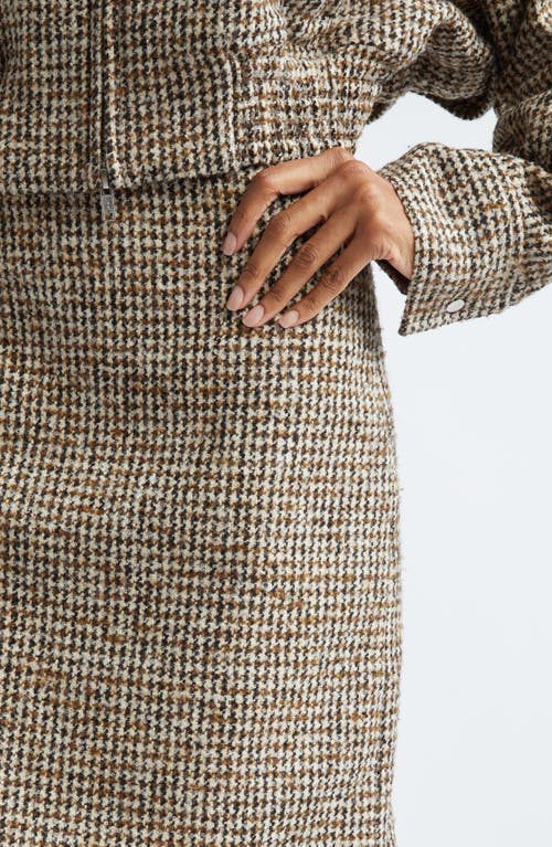 A.l.c . Cara Houndstooth Pencil Skirt In Cream/brown