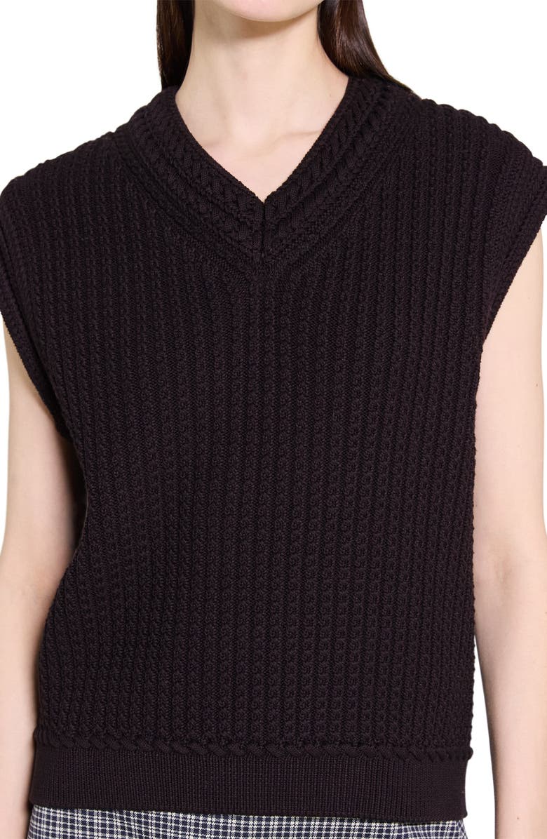 Theory Cable Stitch Sweater Vest, Alternate, color, 