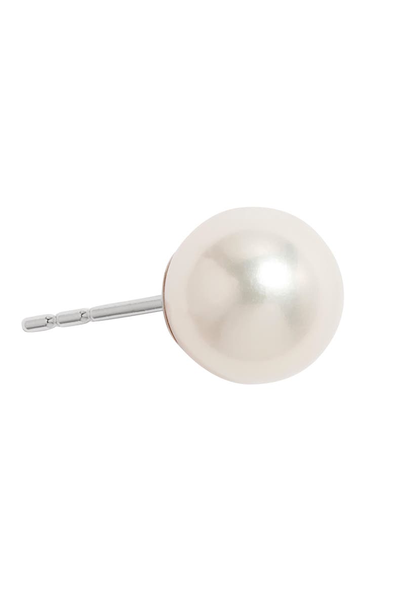 Akoya Pearl Stud Earrings, Alternate, color, WHITE- 14K WHITE GOLD