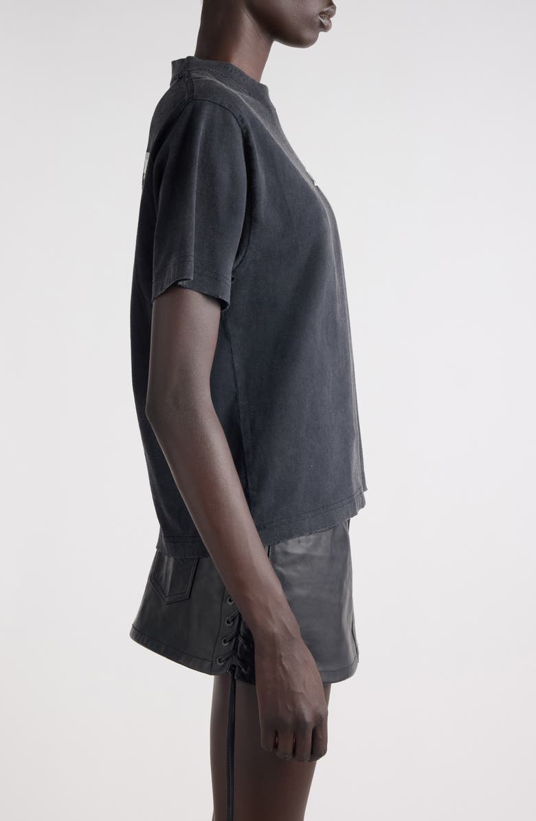 Balenciaga Medium Fit Masking Tape Logo Dry Jersey T-Shirt, Alternate, color, 1041 Faded Washed Black