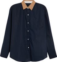 LESET Yoshi Contrast Classic Button Front Shirt