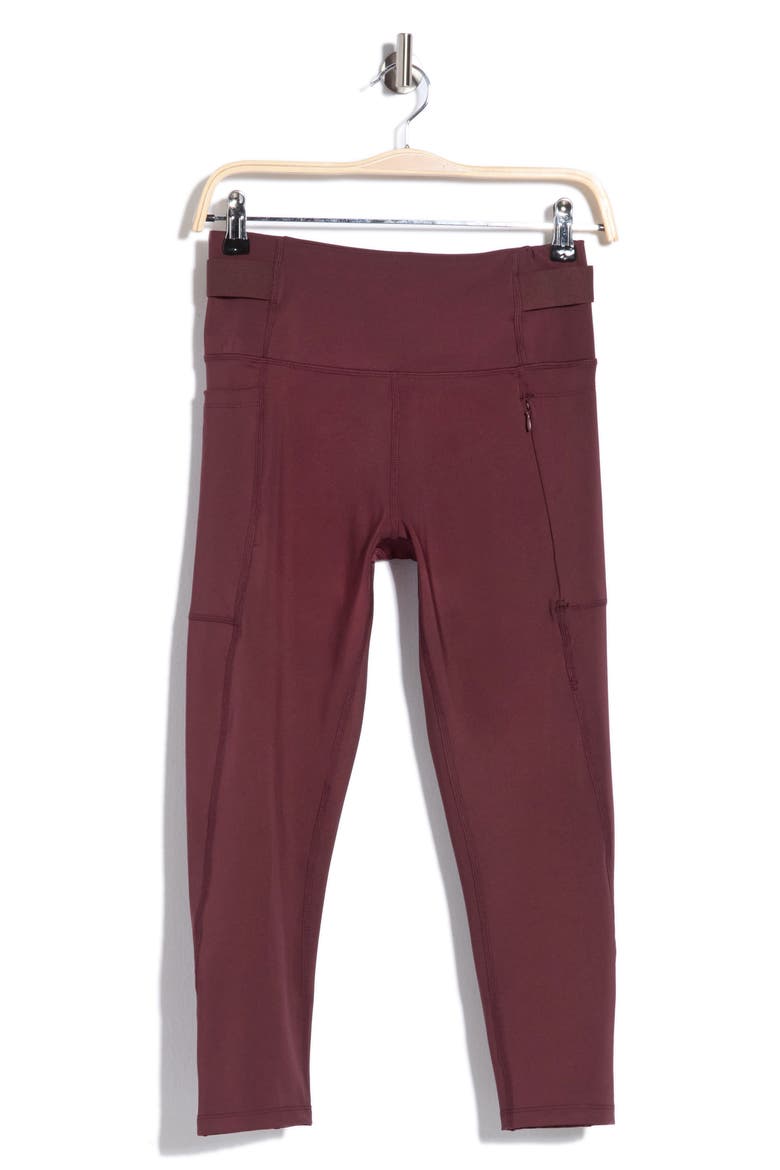 Stash Dash Capri Leggings, Alternate, color, FUDGE