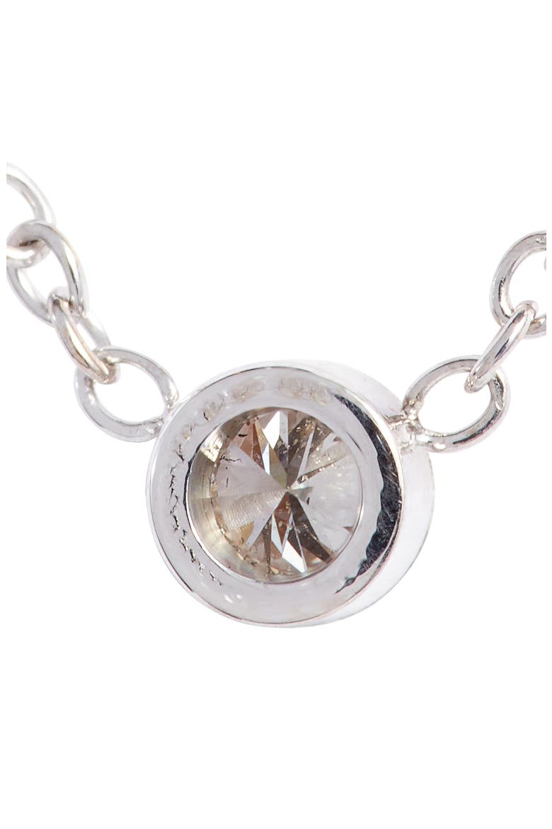 Diamond Bezel Pendant Necklace, Alternate, color, WHITE GOLD