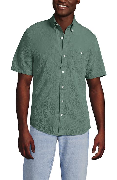 Short Sleeve Seersucker Shirt