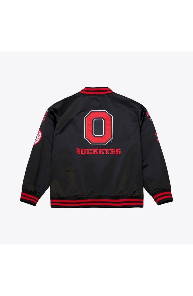 Mitchell & Ness Men's Mitchell & Ness Black Ohio State Buckeyes Double Clutch Lightweight Satin Full-Snap Jacket, Alternate, color, Black