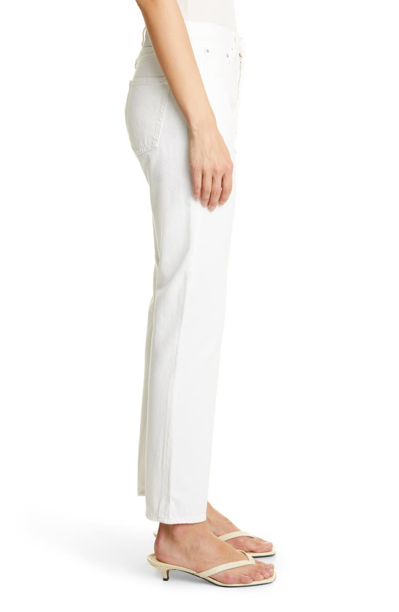 TOTEME Twisted Seam High Waist Straight Leg Crop Jeans, Alternate, color,