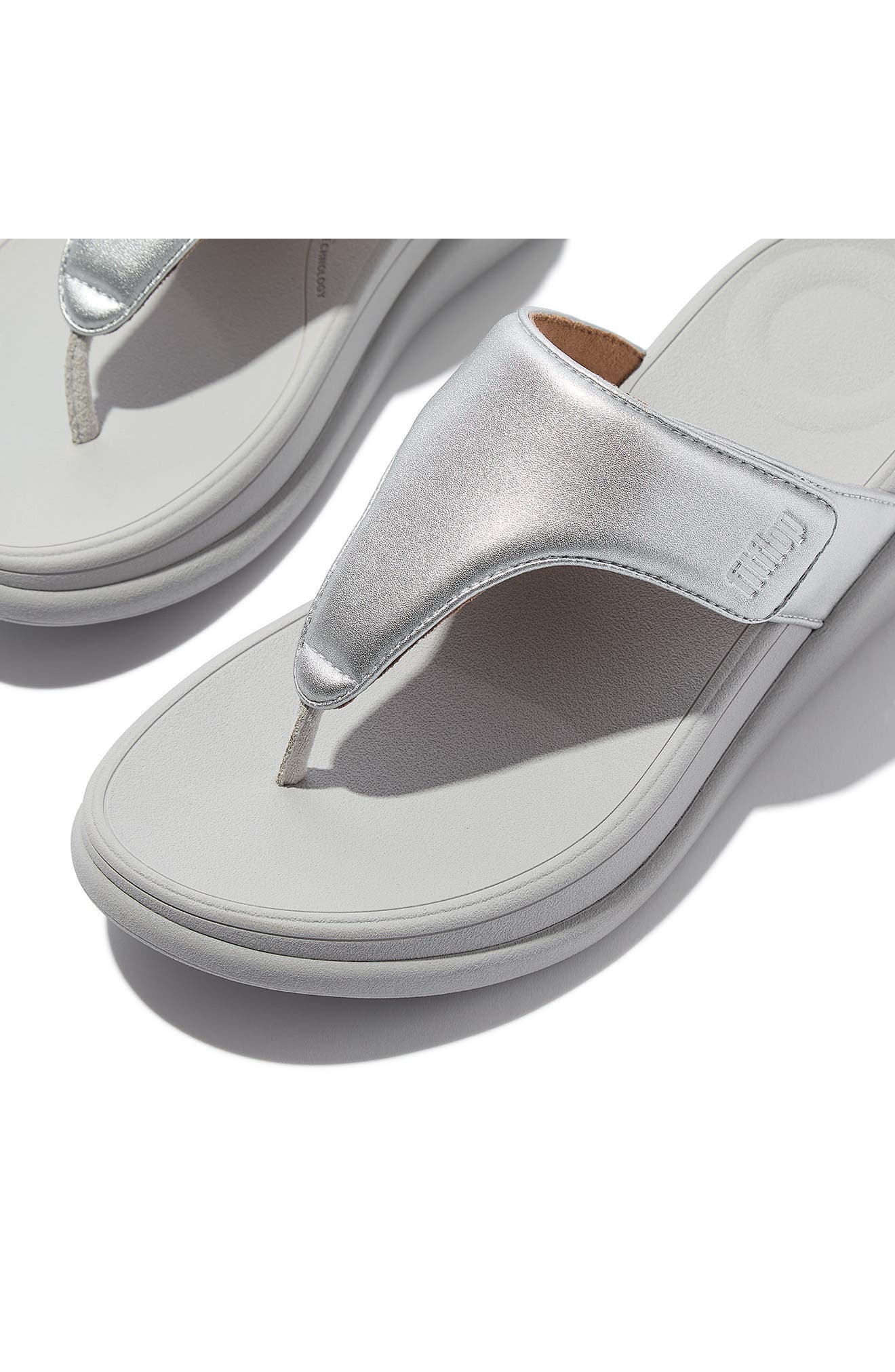 F-Mode Go Adjustable Platform Flip Flop, Alternate, color, SILVER