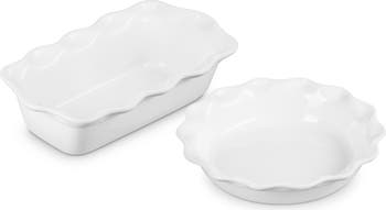 Le Creuset 2-Piece Heritage Stoneware Pie Dish & Loaf Pan Set | Nordstrom