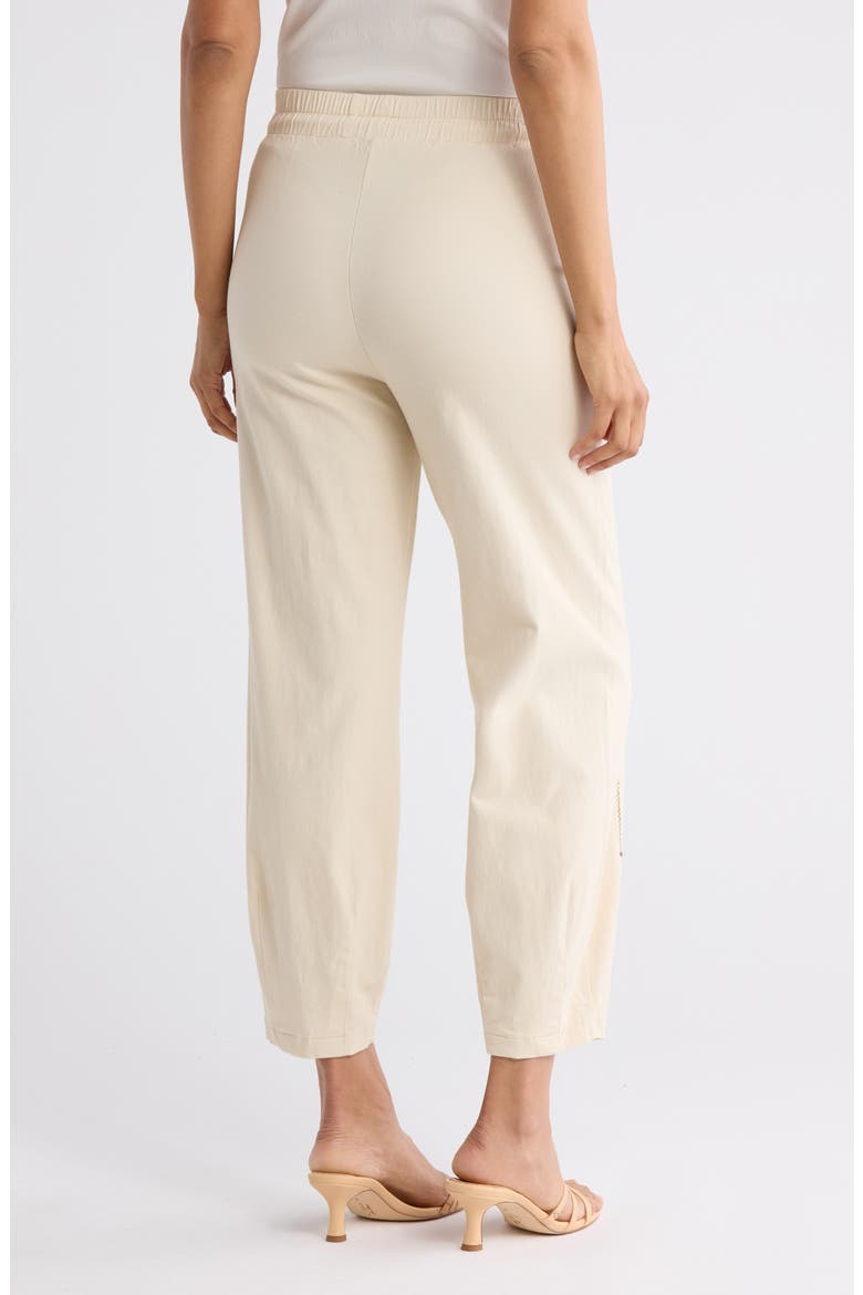 Stitch Detail Stretch Cotton Pants, Alternate, color, KHAKI