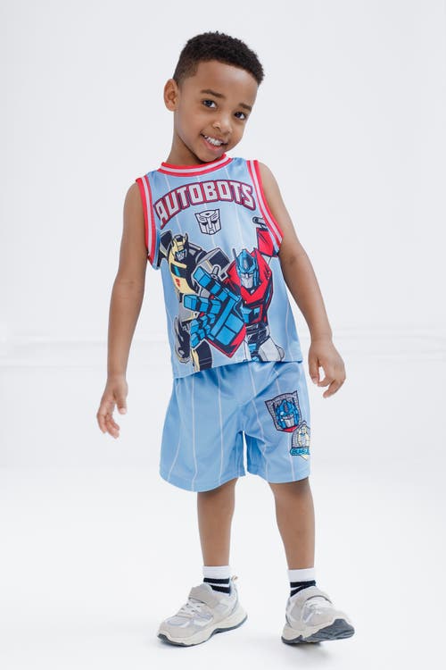 Transformers Athletic Tank Top & Shorts Set In Blue