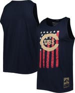 Mitchell & Ness Men's Mitchell & Ness Navy Chicago Cubs Cooperstown Collection Stars and Stripes Tank Top