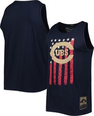Mitchell & Ness Men's Mitchell & Ness Navy Chicago Cubs Cooperstown Collection Stars and Stripes Tank Top
