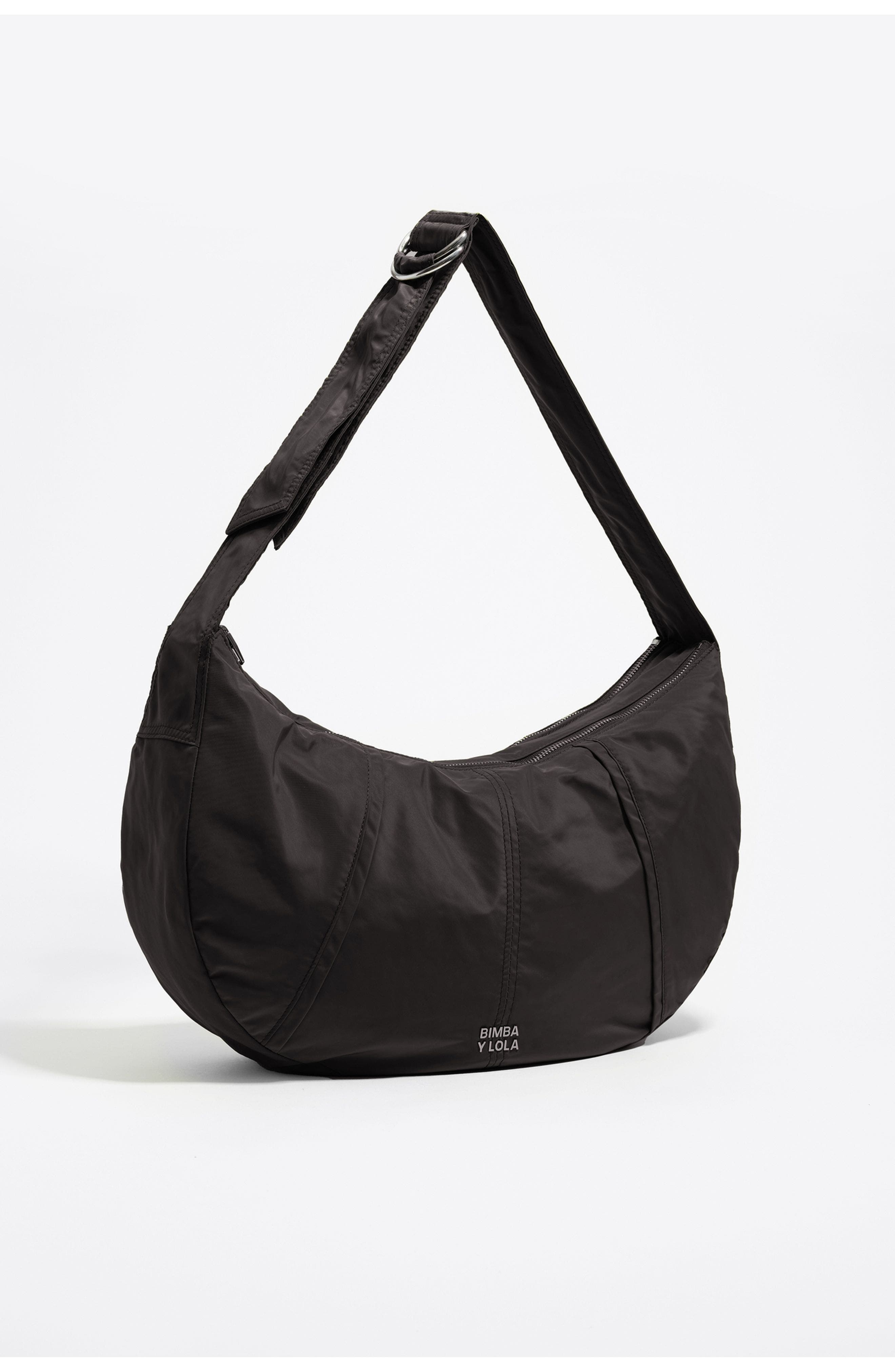 Bimba y Lola Large Moon Bag, Main, color, Charcoal