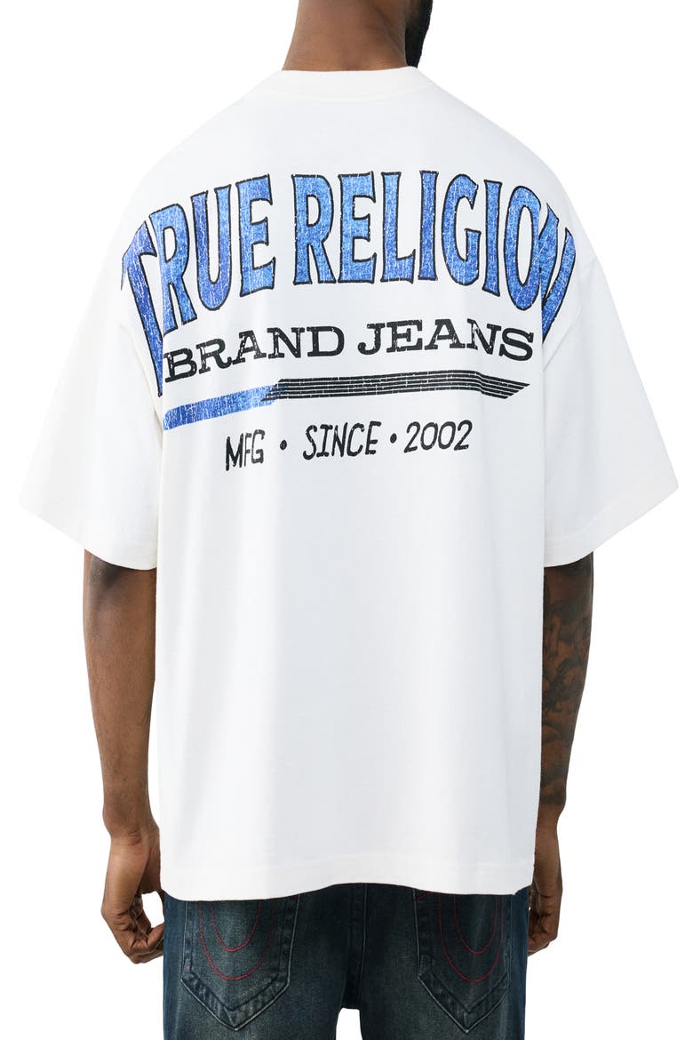 Retro Logo Oversize Cotton Graphic T-Shirt, Alternate, color, WINTER WHITE