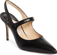 Manolo Blahnik Camparisli Pointed Toe Mary Jane Slingback Pump