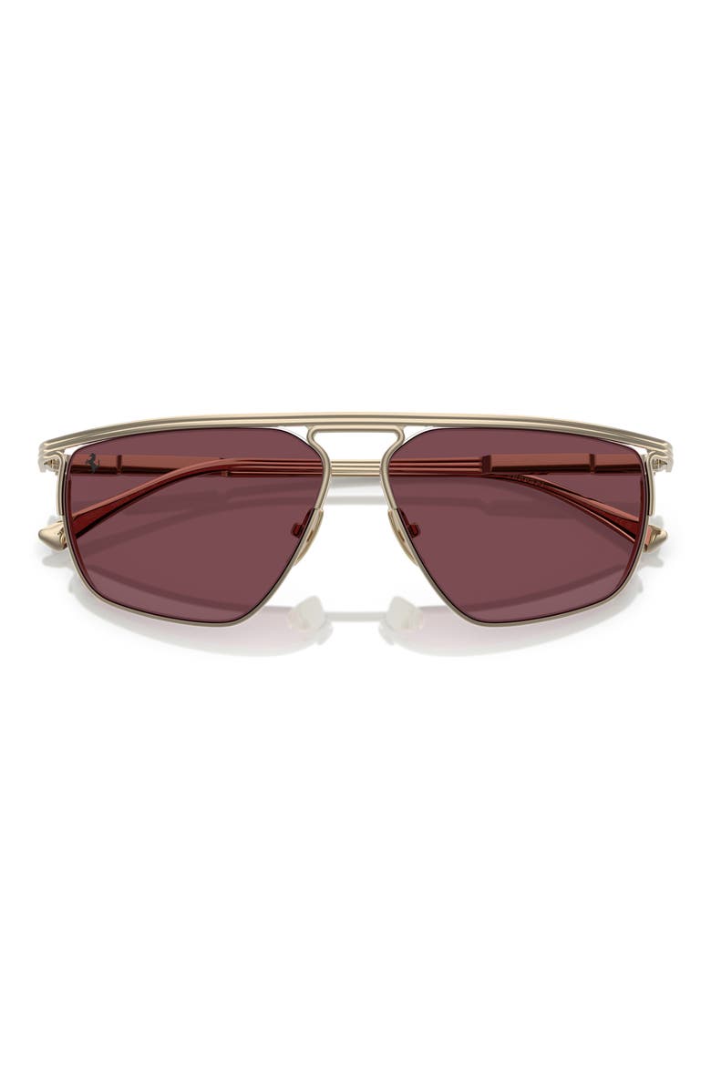 59mm Irregular Sunglasses, Alternate, color, PALE GOLD / BORDEAUX