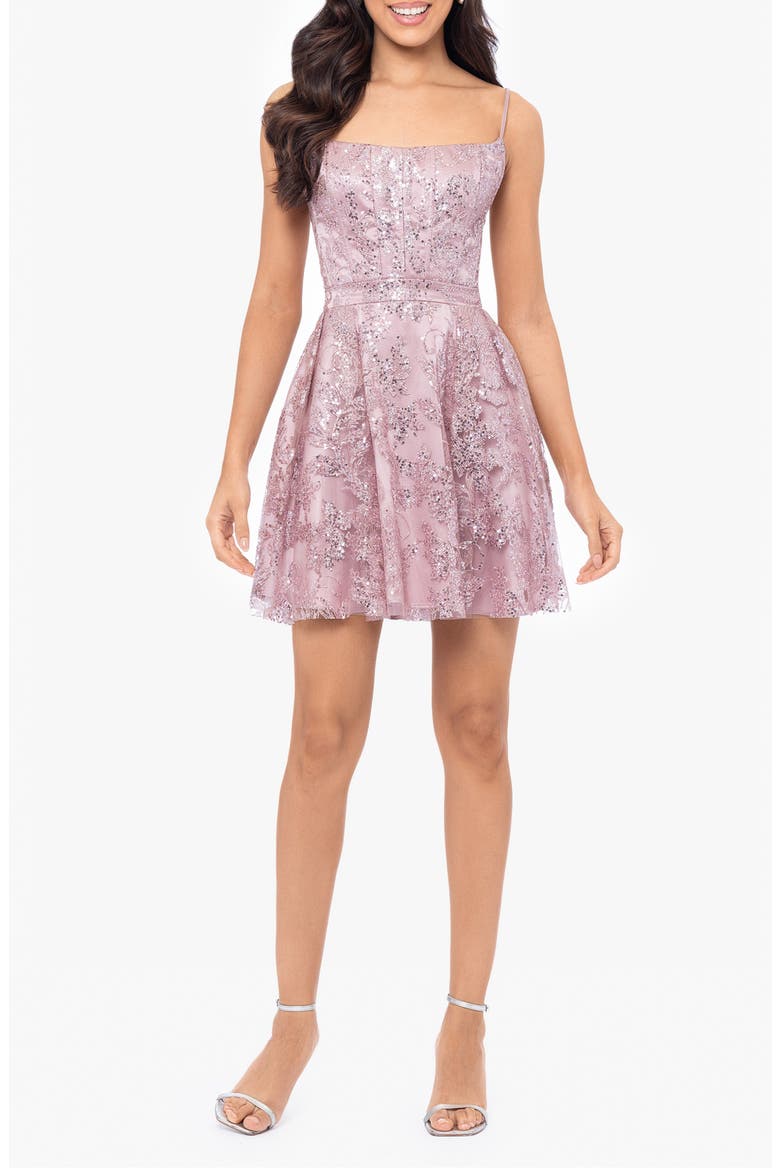 Sequin Minidress, Main, color, ROSE