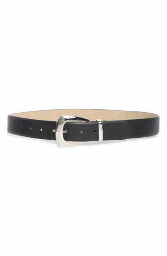 Vince Camuto Crest Buckle Faux Leather Belt