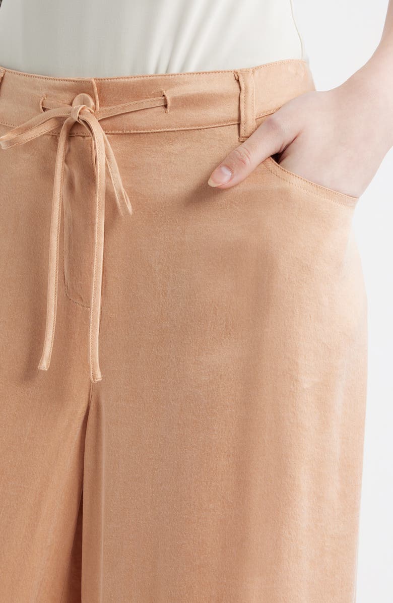 KOBI HALPERIN Mason Wide Leg Drawstring Pants, Alternate, color, Chai
