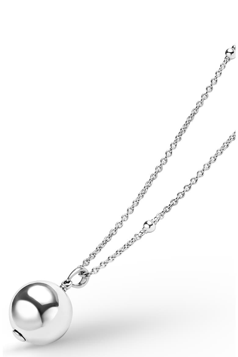 Caviar Bubbly Pendant Necklace, Alternate, color, SILVER