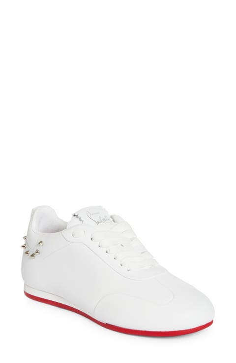 Women's Christian Louboutin White Sneakers & Athletic Shoes
