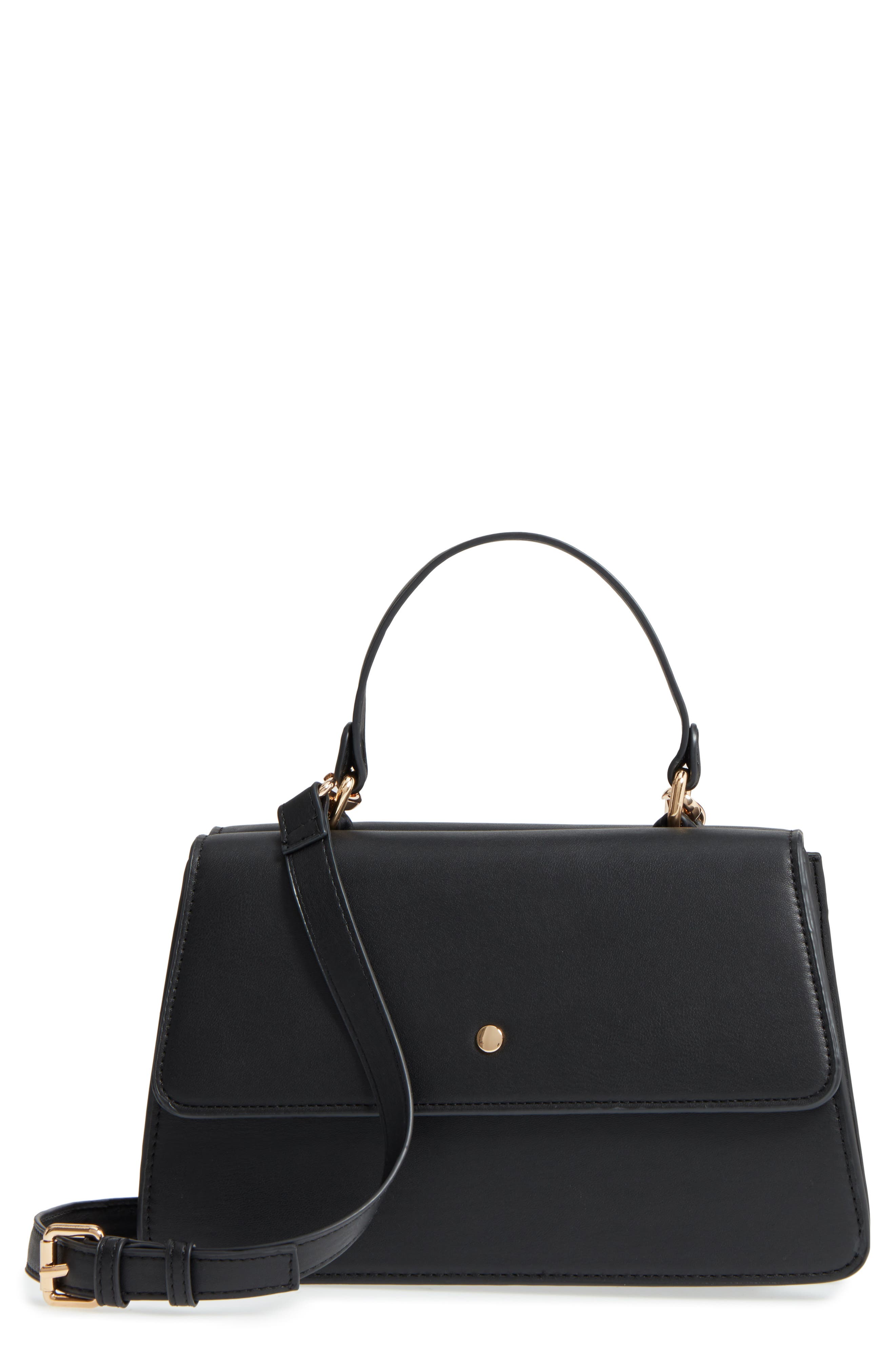 Sole Society Faux Leather Satchel, Main, color, 