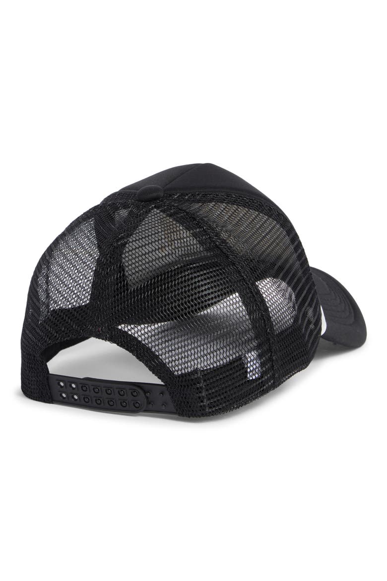 Football Era Trucker Hat, Alternate, color, BLACK