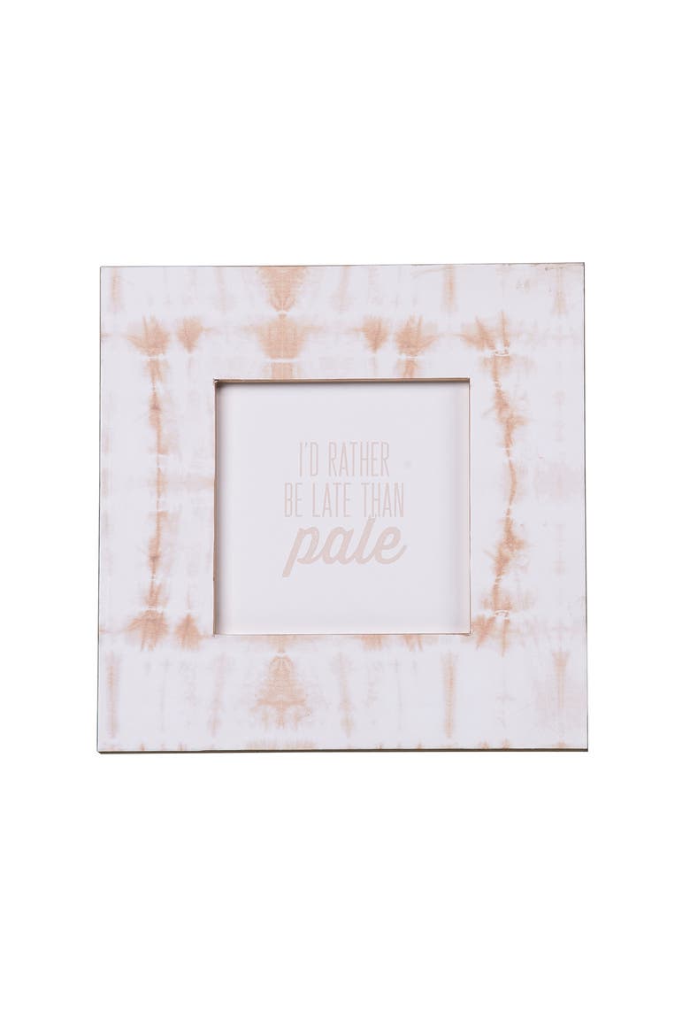 Neutral Tie Dye Square MDF Frame Wood White, Main, color, White