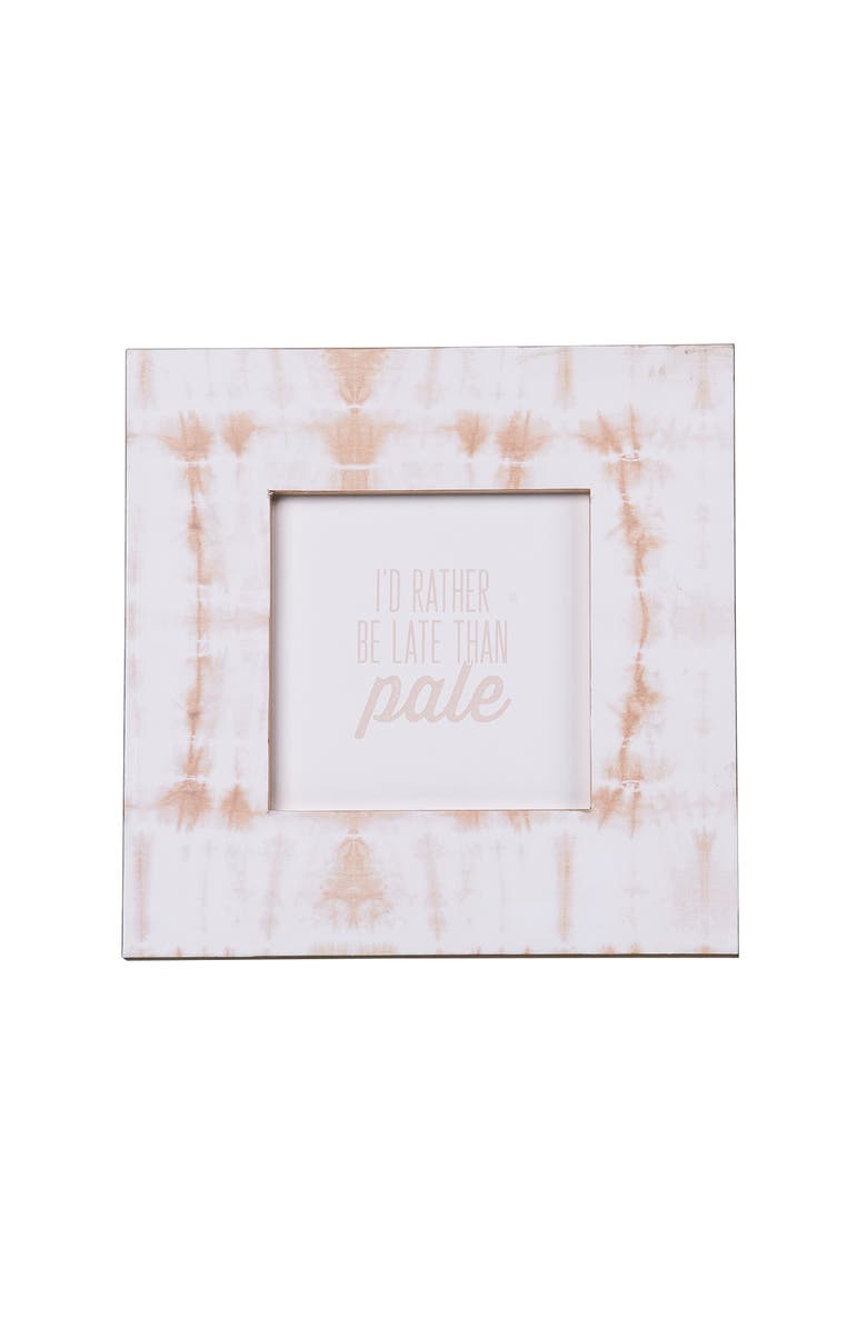 Totalee Gift Neutral Tie Dye Square MDF Frame Wood White, Main, color, White