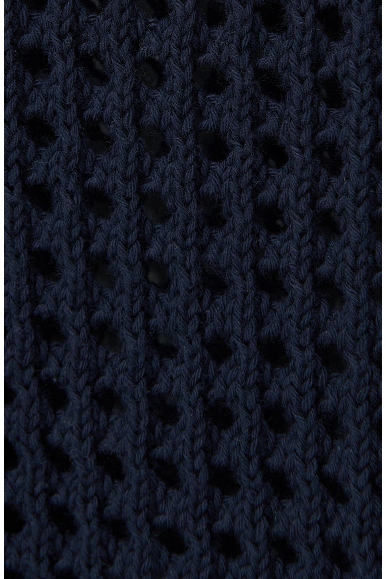 Tides High Whipstitch Open Knit Sweater, Alternate, color, NAVY BLUE