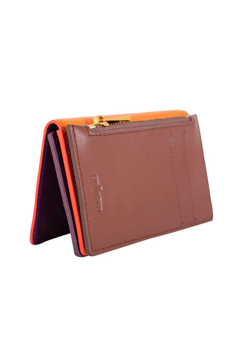 Modular Leather Wallet, Alternate, color, Orange