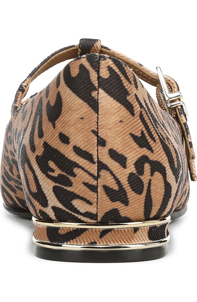 Naturalizer Brigitte T-Strap Mary Jane Flat, Alternate, color, Leopard Print Brown Fabric
