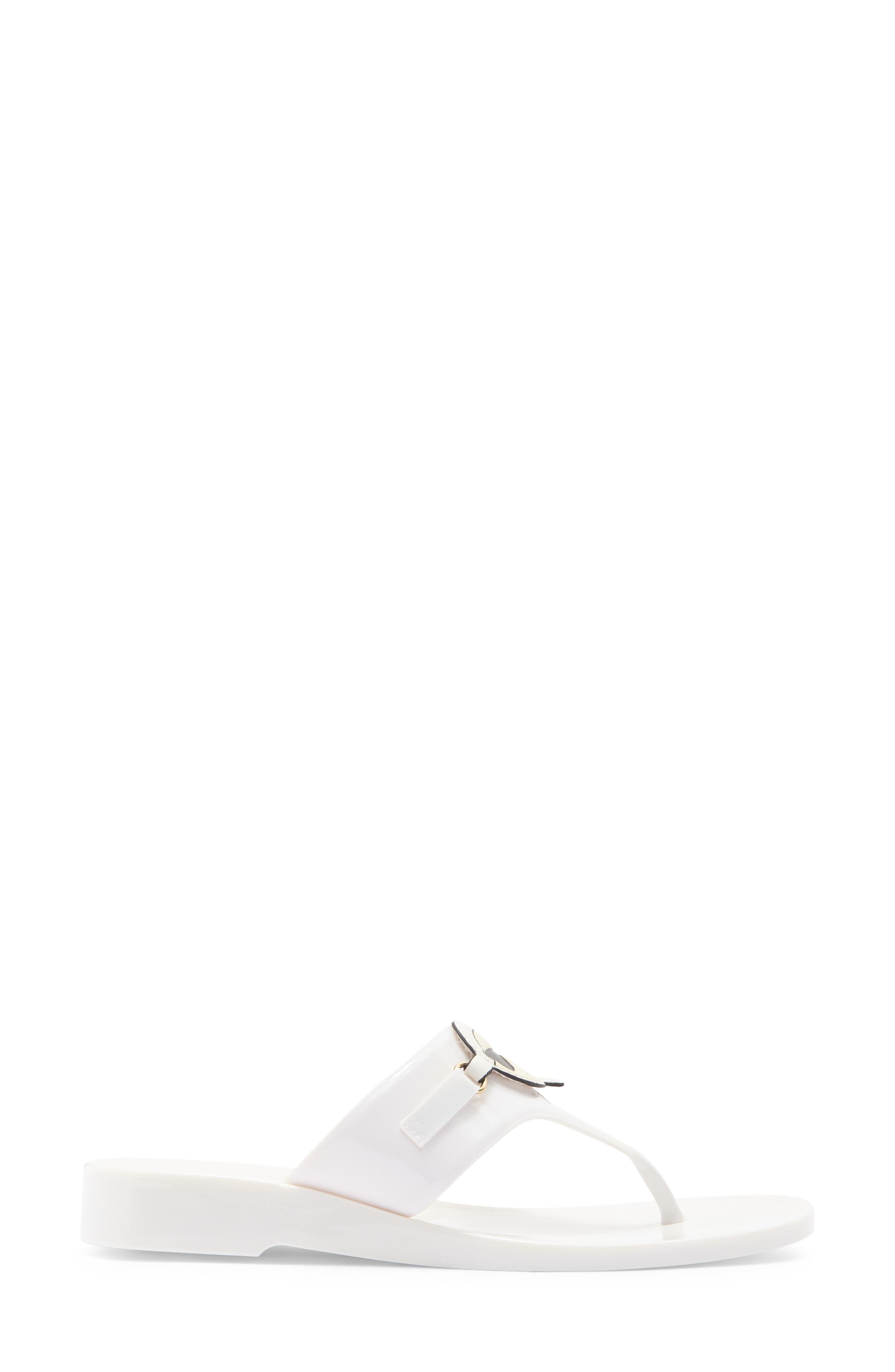 KARL LAGERFELD PARIS Vayla Wedge Flip Flop, Alternate, color, Bright White