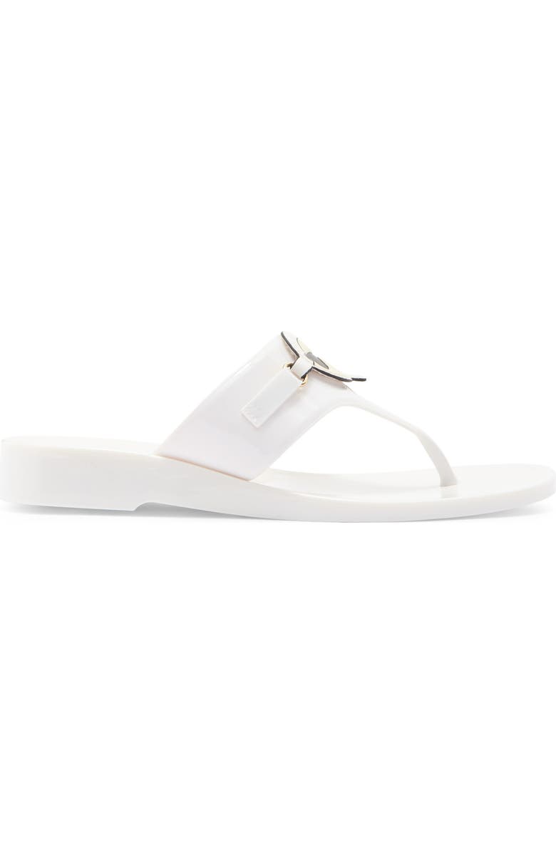 KARL LAGERFELD PARIS Vayla Wedge Flip Flop, Alternate, color, Bright White