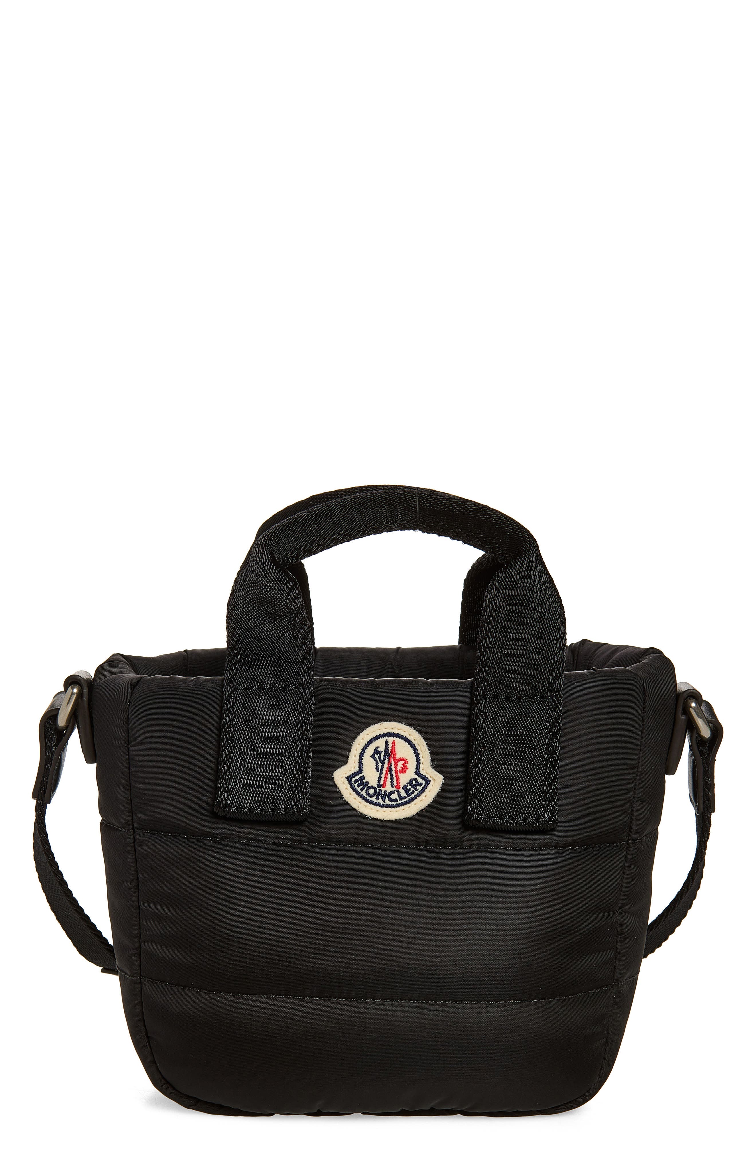 Moncler Micro Caradoc Puffer Tote, Main, color, Black