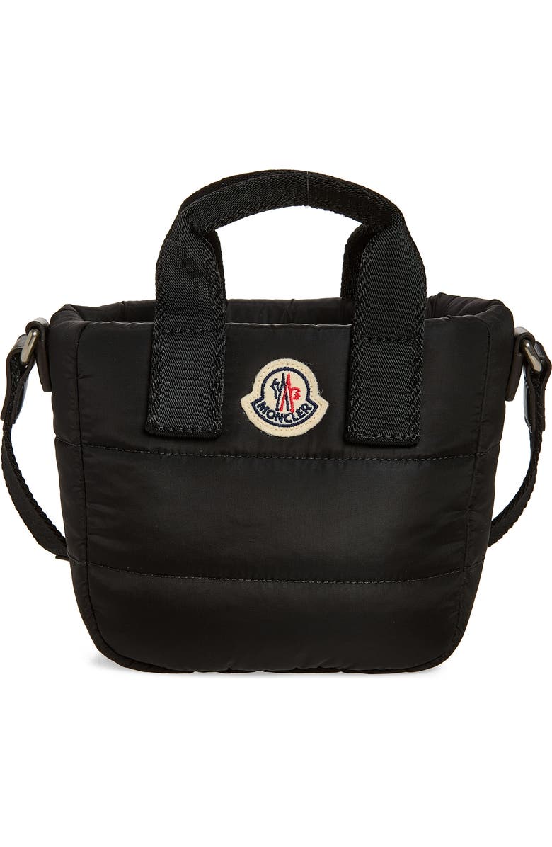 Moncler Micro Caradoc Puffer Tote, Main, color, Black