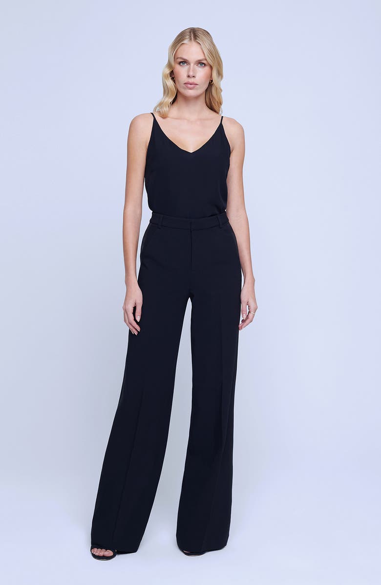 L'AGENCE Livvy High Rise Tux Trousers, Alternate, color, Black
