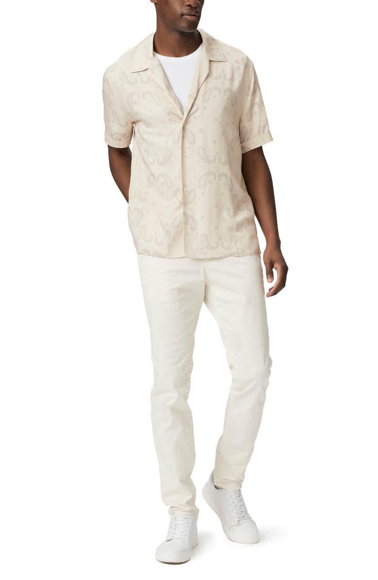 PAIGE Landon Geo Print Short Sleeve Button-Up Shirt, Alternate, color,