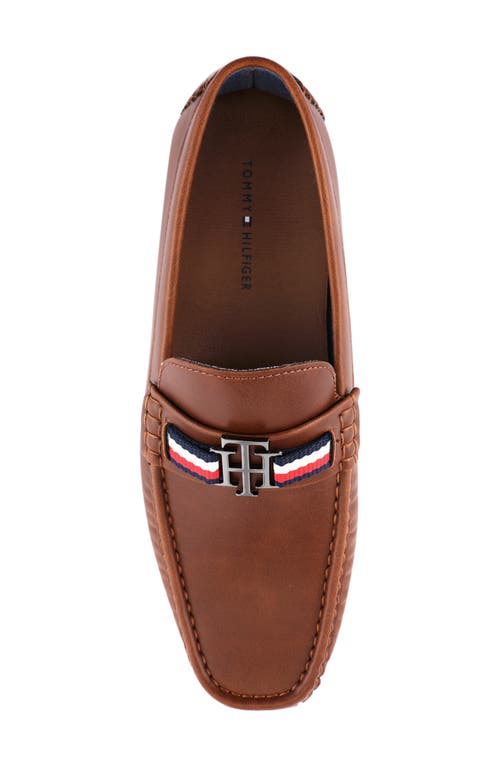 Tommy Hilfiger Atino Logo Strap Driver In Medium Brown