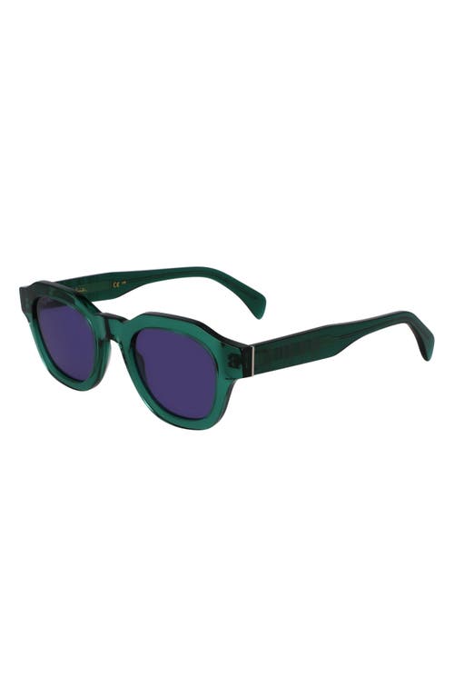 Paul Smith Lyford 48mm Small Modified Rectangular Sunglasses In Transparent Green