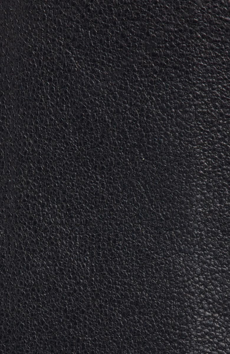 Raina Bowie Textured Bow Leather Belt, Alternate, color, Black