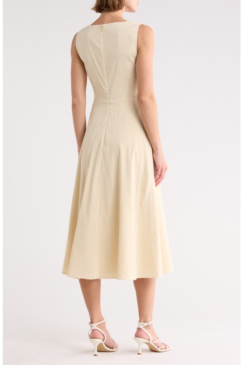 Cutout Linen Blend Dress, Alternate, color, LIGHT LINEN
