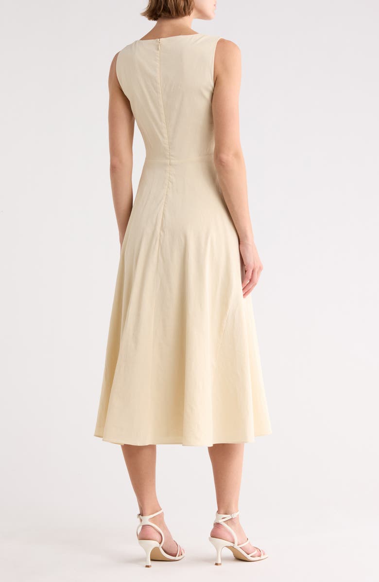 Theory Cutout Linen Blend Dress, Alternate, color, Light Linen