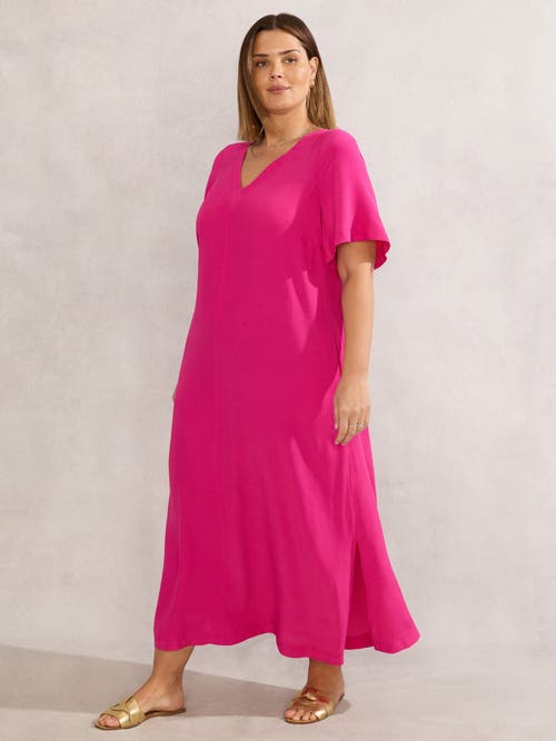 Live Unlimited V-neck Dress In Pink