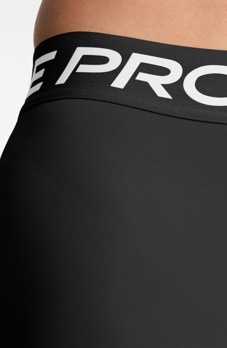 Nike Logo Band Leggings, Alternate, color, Black/ White