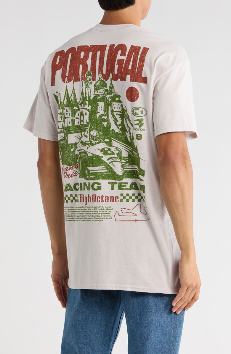 ALPHA COLLECTIVE Portugal Racing Graphic T-Shirt, Alternate, color, Cement