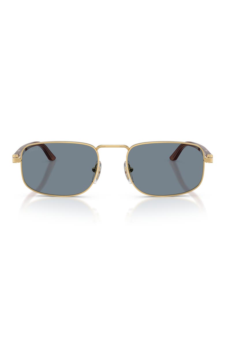 56mm Pillow Sunglasses, Main, color, GOLD / LIGHT BLUE