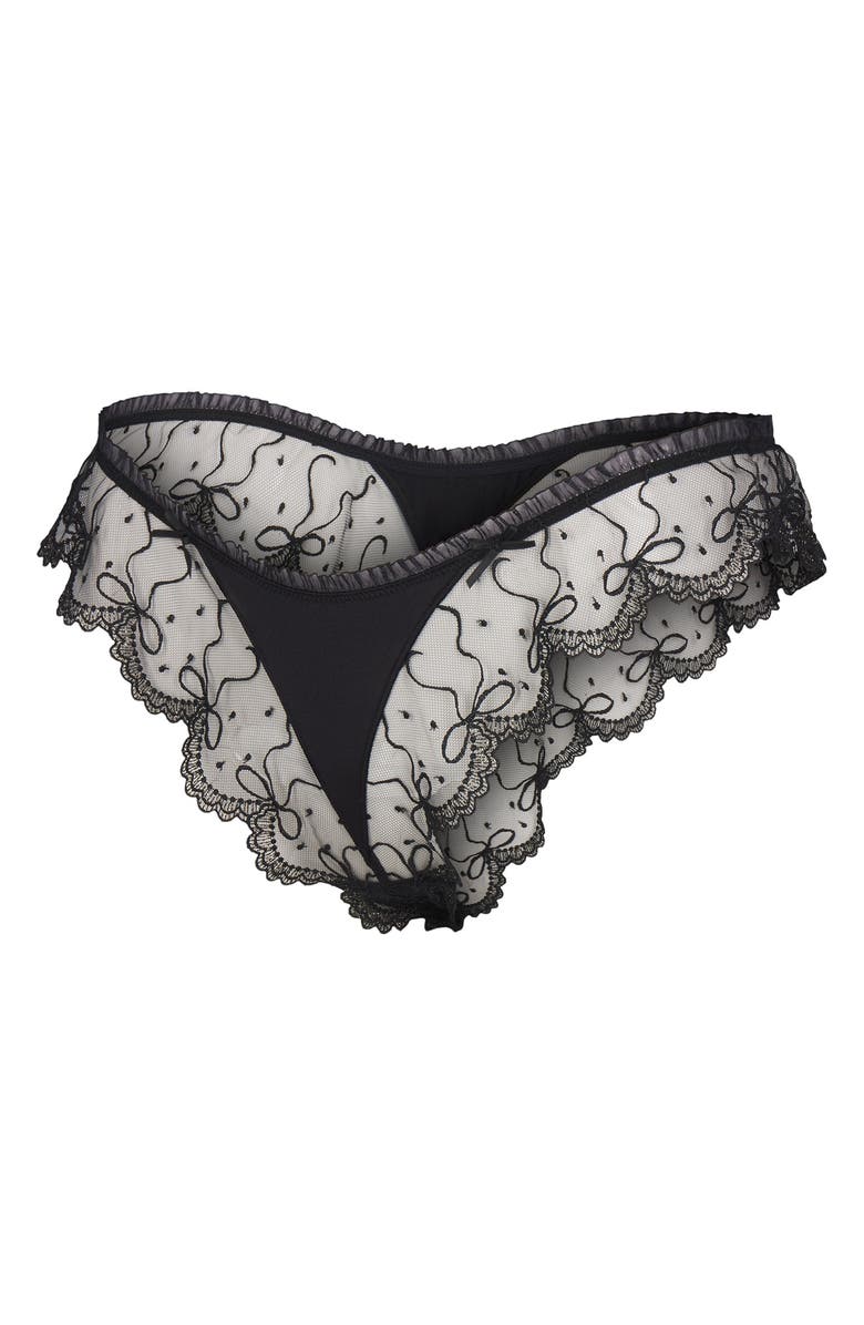 SAVAGE X FENTY Loveline Brazillian Briefs, Alternate, color, Black Caviar