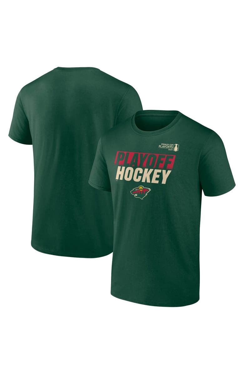 FANATICS Men's Fanatics Green Minnesota Wild 2025 Stanley Cup Playoffs Breakout T-Shirt, Main, color, 