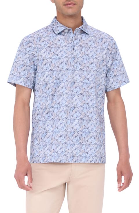 Victor OoohCotton® Leaf Print Polo